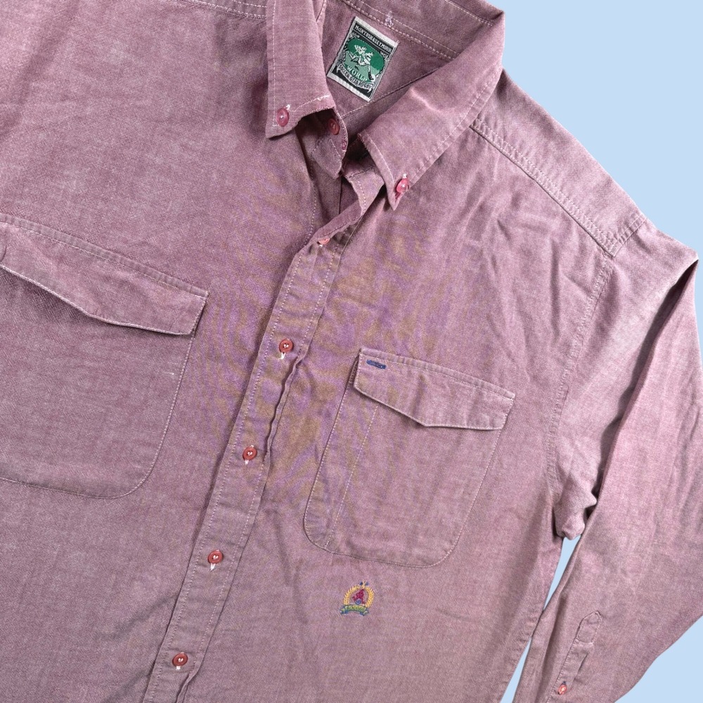 Vintage McIntosh & Seymour Shirt Mens L Red Oxford Button Down Soccer Blokecore